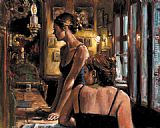 Fabian Perez EL FEDERAL CAFE painting